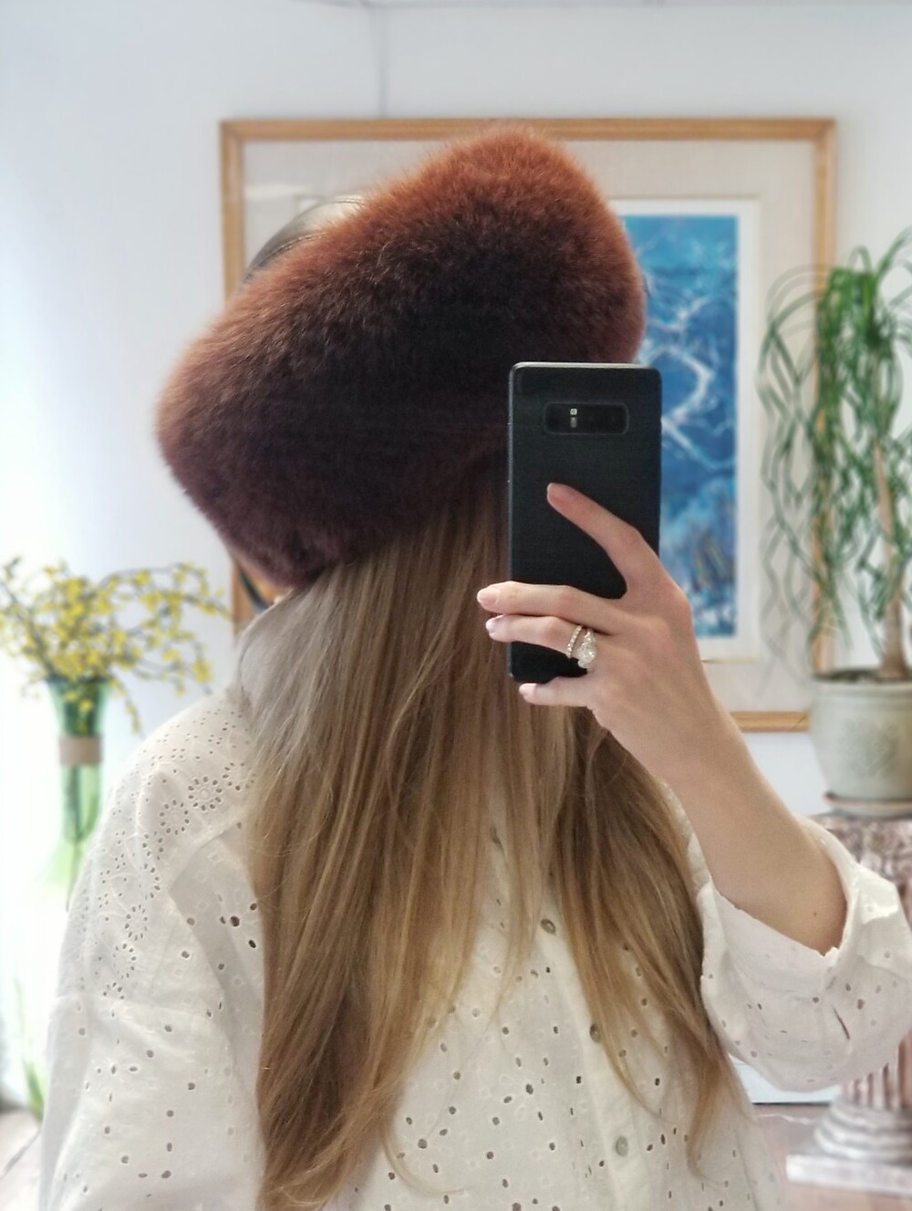 Brown Fox & Leather Hat - Picture 3 of 10